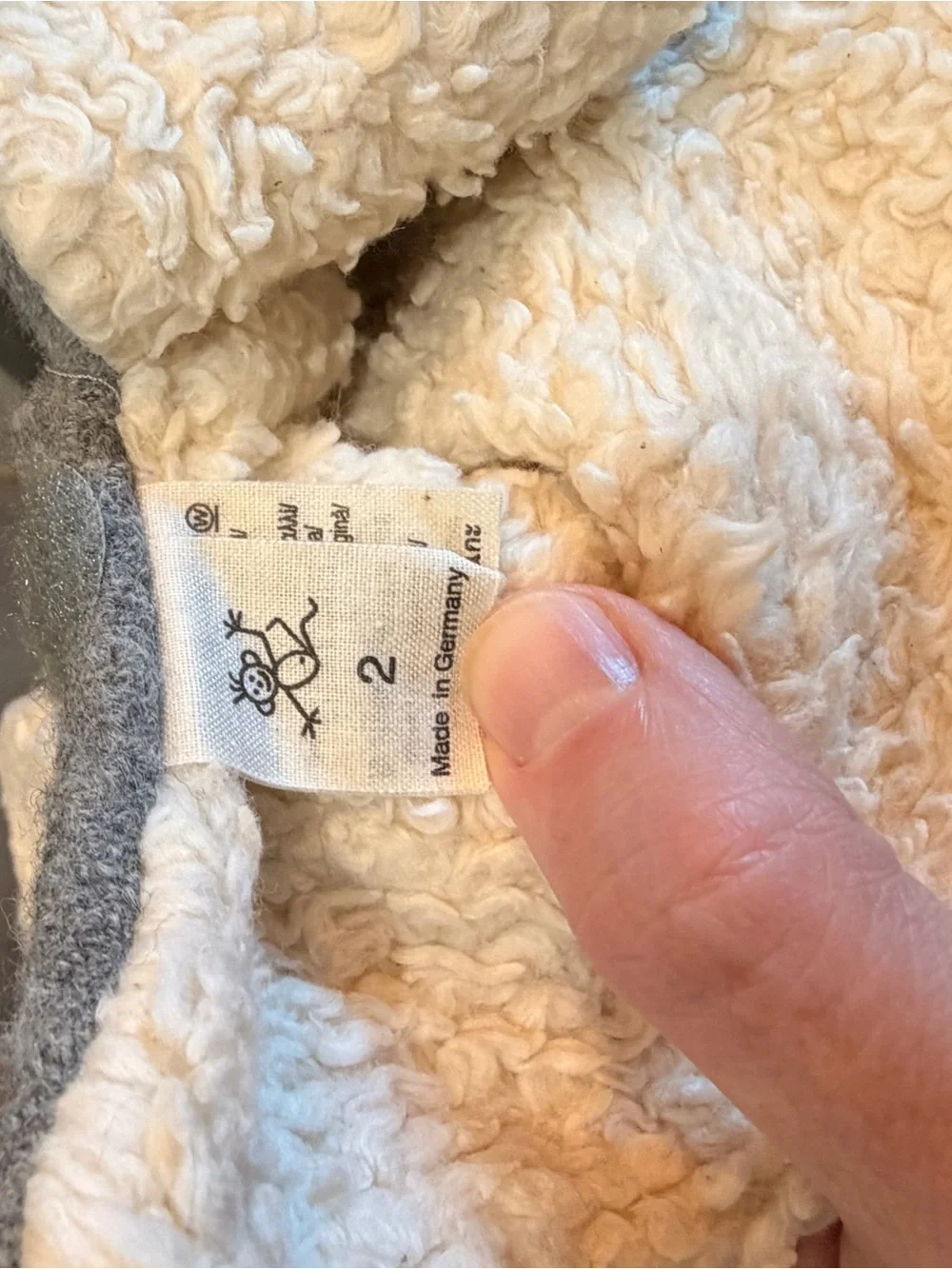 Pickapooh - Organic Boiled Wool - Organic Cotton Sherpa lined - Baby Booties